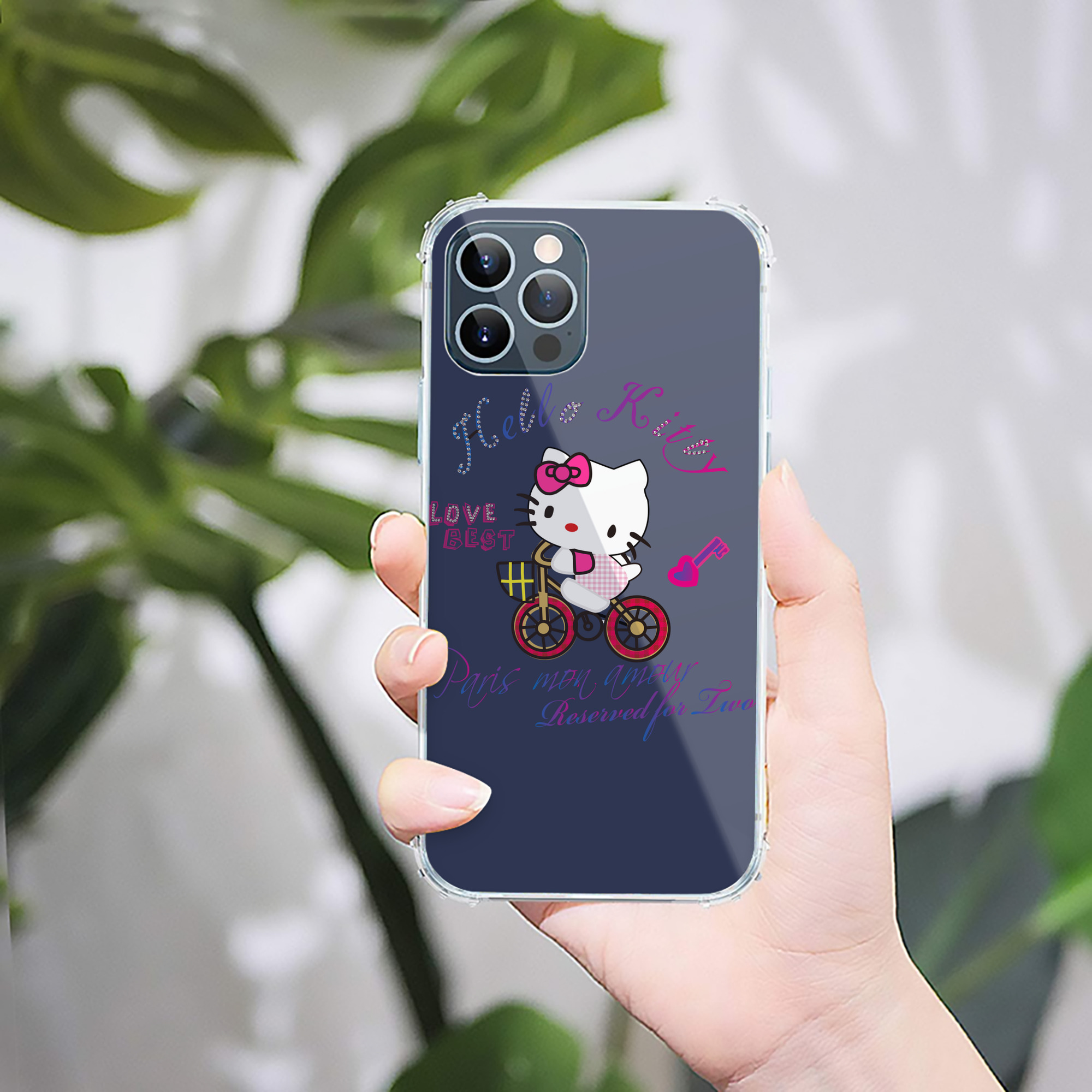 （画像用） Hello Kitty ハローキティ 【iPhone 12シリーズ対応】透明スマホケース（クリアソフトケース）